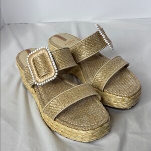 Sam Edelman Chase ESPADRILLE WEDGE SANDAL Sz 7